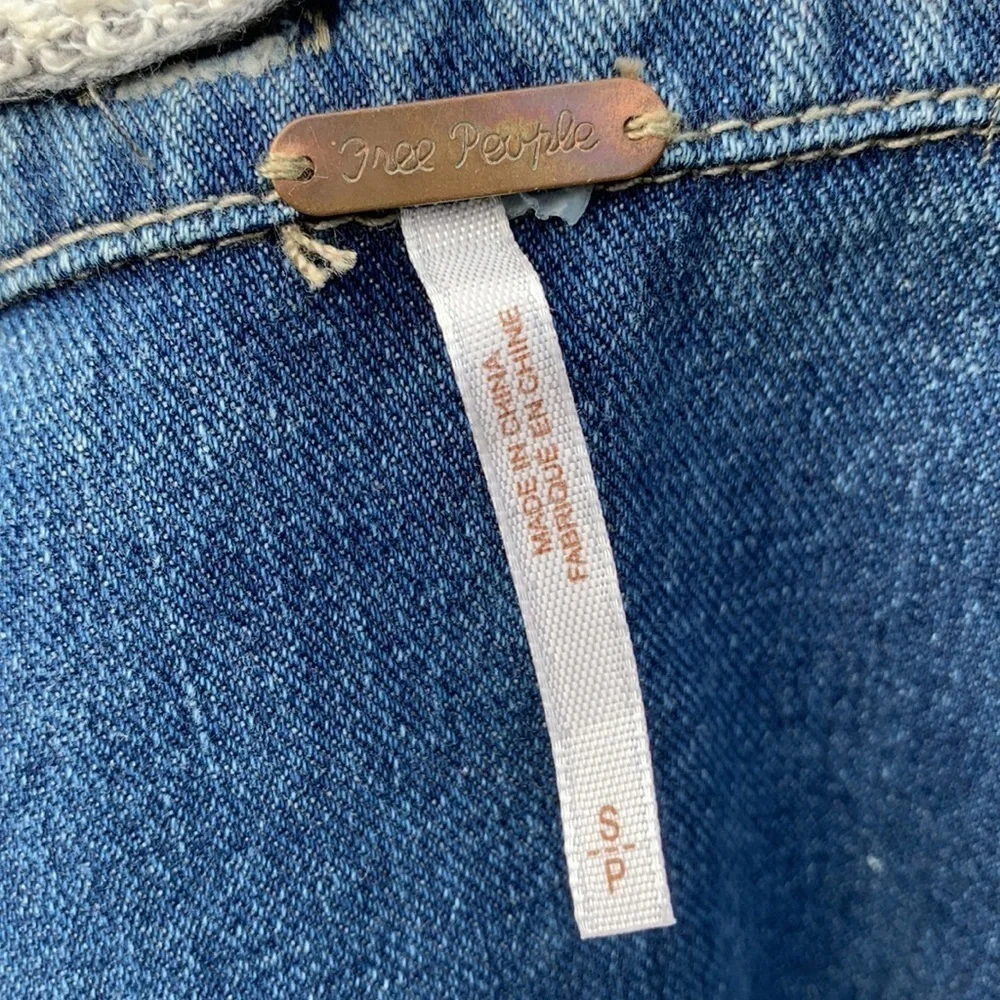 FREE People Denim/Knit Hoodie Jacket in Indie Wash